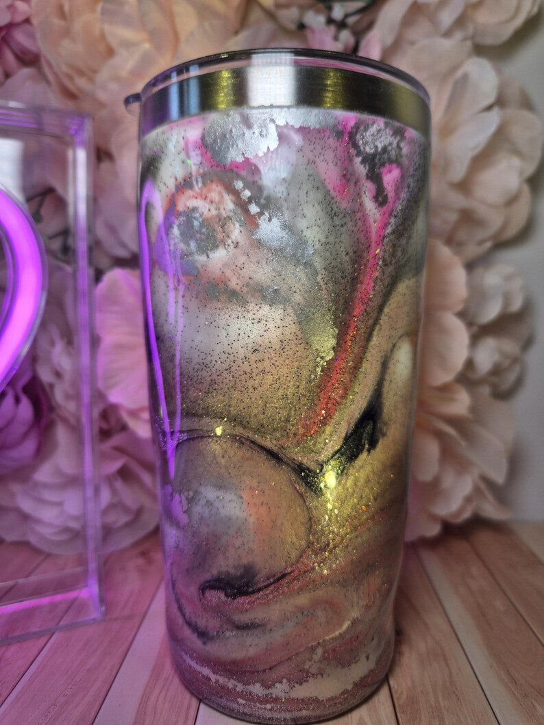 Thermobecher "Frenchie Mom" – Edelstahl Tumbler mit French Bulldog Motiv & Deckel