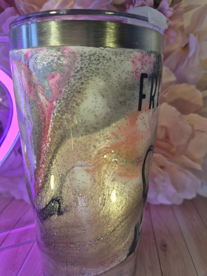 Thermobecher "Frenchie Mom" – Edelstahl Tumbler mit French Bulldog Motiv & Deckel