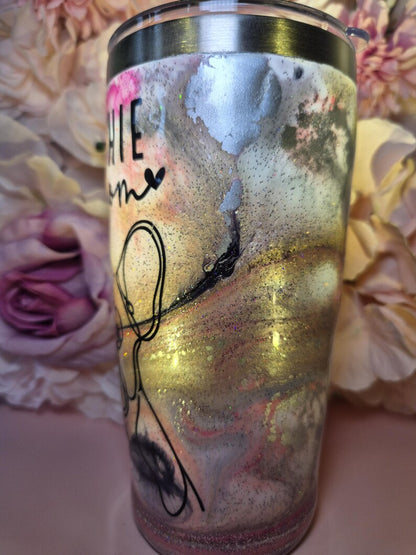 Thermobecher "Frenchie Mom" – Edelstahl Tumbler mit French Bulldog Motiv & Deckel