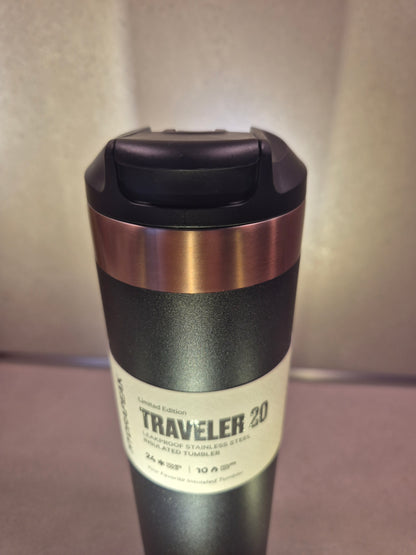 Hydrapeak Traveler 20 – Schwarz/Kupfer – ca. 590 ml – individuell veredelt & personalisiert